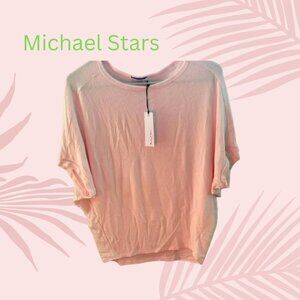 Michael Stars Soft Pink Short Sleeve Top Boat Neck baby soft xs